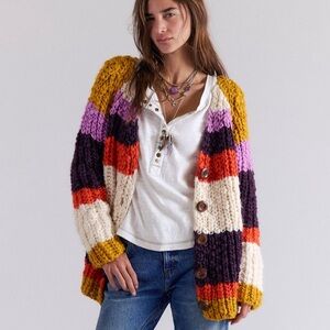Free People Myles Stripe Cardigan